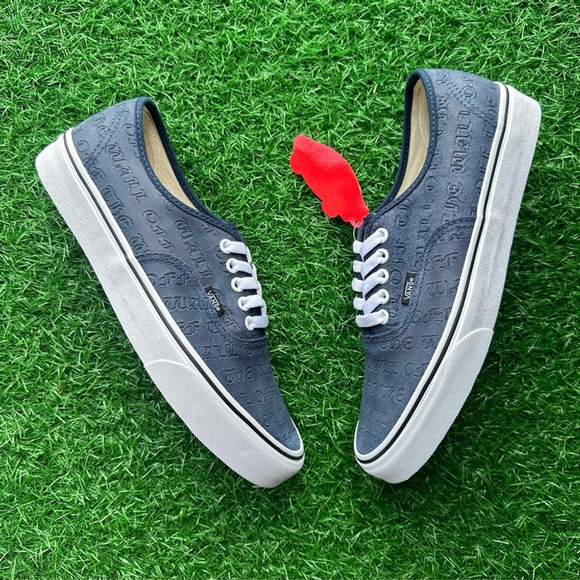 Vans Authentic Deboss Off The Wall Dress Blues True White - Picture 4 of 8